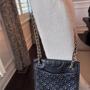Tory Burch Black Crossbody Bag with Chain Strap